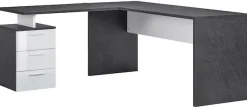 Home affaire Eckschreibtisch »New Selina« Schreibtisch, Schubkästen, mit oder ohne Monitoraufsatz, B 180/160 cm