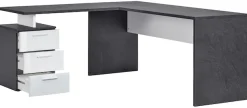 Home affaire Eckschreibtisch »New Selina« Schreibtisch, Schubkästen, mit oder ohne Monitoraufsatz, B 180/160 cm