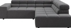 Home affaire Ecksofa »Ancona, Ecksofa,incl. Kopfteilverstellung, Breite 249 cm, L-Form« wahlweise elektrische Sitztiefenverstellung
