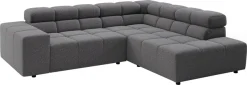 Home affaire Ecksofa »Ancona, Ecksofa,incl. Kopfteilverstellung, Breite 249 cm, L-Form« wahlweise elektrische Sitztiefenverstellung