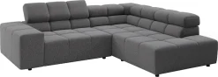 Home affaire Ecksofa »Ancona, Ecksofa,incl. Kopfteilverstellung, Breite 249 cm, L-Form« wahlweise elektrische Sitztiefenverstellung