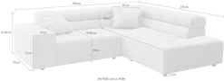 Home affaire Ecksofa »Ancona, Ecksofa,incl. Kopfteilverstellung, Breite 249 cm, L-Form« wahlweise elektrische Sitztiefenverstellung