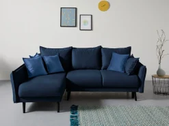 Home affaire Ecksofa »Asra L-Form, B: 240 cm« Schlaffunktion, Bettkasten, Taschen & 3 Zierkissen, Federkern