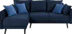Home affaire Ecksofa »Asra L-Form, B: 240 cm« Schlaffunktion, Bettkasten, Taschen & 3 Zierkissen, Federkern