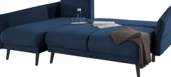 Home affaire Ecksofa »Asra L-Form, B: 240 cm« Schlaffunktion, Bettkasten, Taschen & 3 Zierkissen, Federkern