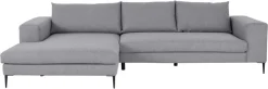Home affaire Ecksofa »Aurora, L-Form, mit extra breiter Recamiere, 324 x 170 cm (BxT)« Designsofa mit tollem Sitzkomfort, extra hohe Metallfüße schwarz