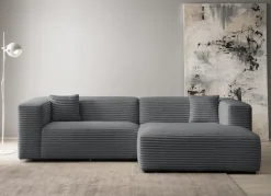 Home affaire Ecksofa »BAKELS, L-Form in Cord oder Boucle-Stoff, moderne Couch« wahlweise Recamiere rechts/links, bequemer Sitzkomfort