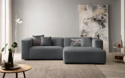Home affaire Ecksofa »BAKELS, L-Form in Cord oder Boucle-Stoff, moderne Couch« wahlweise Recamiere rechts/links, bequemer Sitzkomfort