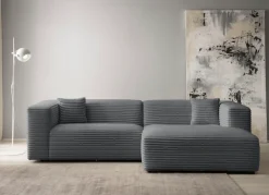 Home affaire Ecksofa »BAKELS, L-Form in Cord oder Boucle-Stoff, moderne Couch« wahlweise Recamiere rechts/links, bequemer Sitzkomfort