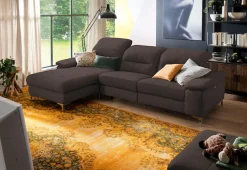 Home affaire Ecksofa »Basel L-Form« mit vollmotorischer Relaxfunktion und motorischer Recamiere