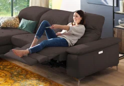 Home affaire Ecksofa »Basel L-Form« mit vollmotorischer Relaxfunktion und motorischer Recamiere