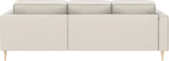 Home affaire Ecksofa »Booster, whlw. mit Schlaffunktion & Bettkasten, Fuß Buche lackiert« Recamiere beidseitig montierbar, L-Form, in Cord & Struktur, B: 232 cm