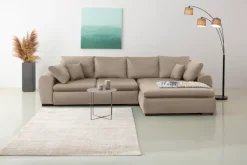 Home affaire Ecksofa »Cara Mia L-Form, B: 325 cm, XXL-Sofa mit 4 Zierkissen« optional Schlaffunktion & Bettkasten, Liegefl. 145x270 cm