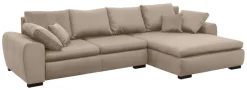 Home affaire Ecksofa »Cara Mia L-Form, B: 325 cm, XXL-Sofa mit 4 Zierkissen« optional Schlaffunktion & Bettkasten, Liegefl. 145x270 cm