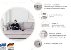 Home affaire Ecksofa »Casa XL L-Form, B: 190 cm« 4 Zierkissen, Mega-Sofa, in Cord oder Chenille-Struktur, Federkern