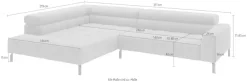 Home affaire Ecksofa »Claya, 311 cm breit, L-Form,inkl. Kopfteilverstellung« ohne elektrischen Sitzvorzug