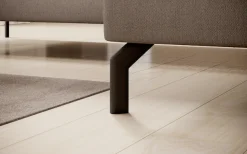 Home affaire Ecksofa »Cross, mit softem Sitz, L-Form, wendbare Zierkissen, Breite 284 cm« Couch mit vielen Kissen, stylische Kreuznaht, elegante Metallfüße