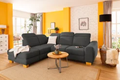 Home affaire Ecksofa »Dundee L-Form« wahlweise mit Kopfteilverstellung und zusätzlich mit Schlaffunktion
