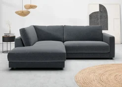 Home affaire Ecksofa »Ecksofa Jiro, L-Form, große Sitztiefe, Breite 252 cm« lose Sitz- & Rückenkissen, weicher Polsteraufbau, komfortabel & modern
