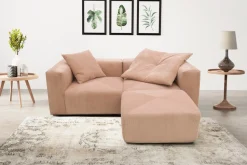 Home affaire Ecksofa »Gerrid L-Form« Cord, Modulsofa, bestehend aus 2 Eckelementen + 1 Hocker