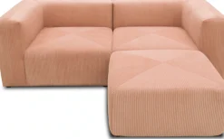 Home affaire Ecksofa »Gerrid L-Form« Cord, Modulsofa, bestehend aus 2 Eckelementen + 1 Hocker