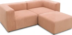 Home affaire Ecksofa »Gerrid L-Form« Cord, Modulsofa, bestehend aus 2 Eckelementen + 1 Hocker