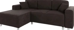 Home affaire Ecksofa »Györ« L-Form, wahlweise mit Bettfunktion und Bettkasten incl. 2 Zierkissen