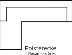 Home affaire Ecksofa »Hörnum bequemes Wohlfühlsofa, Federkern, Breite 281cm, L-Form« wahlweise mit motorischer Relaxfunktion, mit verstellbarer Kopfstütze