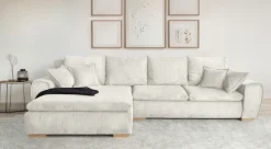 Home affaire Ecksofa »Katja L-Form, B: 325 cm - OTTO. Verlässliche Qualität.« Schlaffunktion, Bettkasten & 4 Zierkissen