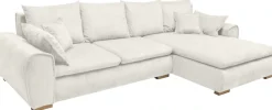 Home affaire Ecksofa »Katja L-Form, B: 325 cm - OTTO. Verlässliche Qualität.« Schlaffunktion, Bettkasten & 4 Zierkissen