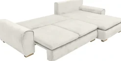 Home affaire Ecksofa »Katja L-Form, B: 325 cm - OTTO. Verlässliche Qualität.« Schlaffunktion, Bettkasten & 4 Zierkissen
