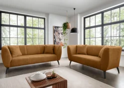 Home affaire Ecksofa »Lazio modern und bequem, schmale Armlehnen, tolle Detailverarbeitung« zwei verschiedene Fußfarben wählbar