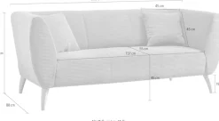 Home affaire Ecksofa »Lazio modern und bequem, schmale Armlehnen, tolle Detailverarbeitung« zwei verschiedene Fußfarben wählbar