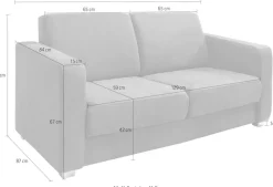 Home affaire Ecksofa »Lazio modern und bequem, schmale Armlehnen, tolle Detailverarbeitung« mit 2 Einzelauszügen als Längsschläfer
