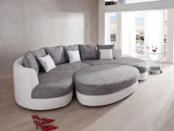 Home affaire Ecksofa »Lazio modern und bequem, schmale Armlehnen, tolle Detailverarbeitung« ergonomische Form