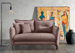 Home affaire Ecksofa »Lazio modern und bequem, schmale Armlehnen, tolle Detailverarbeitung« zwei verschiedene Fußfarben wählbar