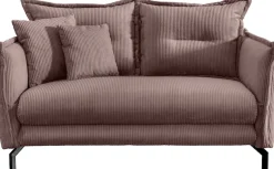 Home affaire Ecksofa »Lazio modern und bequem, schmale Armlehnen, tolle Detailverarbeitung« zwei verschiedene Fußfarben wählbar
