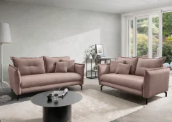 Home affaire Ecksofa »Lazio modern und bequem, schmale Armlehnen, tolle Detailverarbeitung« zwei verschiedene Fußfarben wählbar