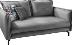 Home affaire Ecksofa »Lazio modern und bequem, schmale Armlehnen, tolle Detailverarbeitung« Armlehnen verstellbar