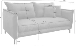 Home affaire Ecksofa »Lazio modern und bequem, schmale Armlehnen, tolle Detailverarbeitung« Armlehnen verstellbar