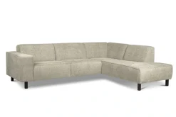 Home affaire Ecksofa »LORCAN mit Holzfuß, Breite 275 cm, weiches Sitzgefühl« Massivholzfüsse, Chenille und Bouclé -Bezüge