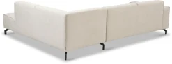 Home affaire Ecksofa »LORCAN mit Metallfüßen, Breite 275 cm, weiches Sitzgefühl« Metallfüße, Lederoptik, Struktur, Bouclé