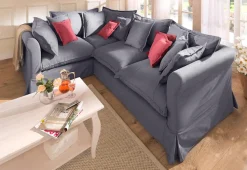 Home affaire Ecksofa »Luise L-Form« mit vielen losen Kissen und abnehmbarer Husse