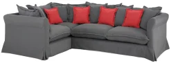 Home affaire Ecksofa »Luise L-Form« mit vielen losen Kissen und abnehmbarer Husse