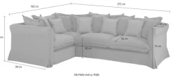 Home affaire Ecksofa »Luise L-Form« mit vielen losen Kissen und abnehmbarer Husse