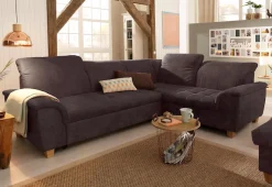Home affaire Ecksofa »Lyla fester Sitzkomfort, bequeme Armlehnen, Breite 275cm, L-Form« wahlweise mit Rückenfunktion und Bettfunktion