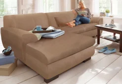 Home affaire Ecksofa »Nika zeitlos und elegant, L-Form« wahlweise mit Bettfunktion, auch in Cord