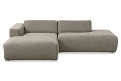 Home affaire Ecksofa »Noord mit Kedernaht, Breite 227 cm, L-Form« Cord, Struktur, Webstoff, mit Wellenunterfederung, Massivholzrahmen