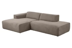 Home affaire Ecksofa »Noord mit Kedernaht, Breite 227 cm, L-Form« Cord, Struktur, Webstoff, mit Wellenunterfederung, Massivholzrahmen