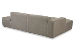 Home affaire Ecksofa »Noord mit Kedernaht, Breite 227 cm, L-Form« Cord, Struktur, Webstoff, mit Wellenunterfederung, Massivholzrahmen